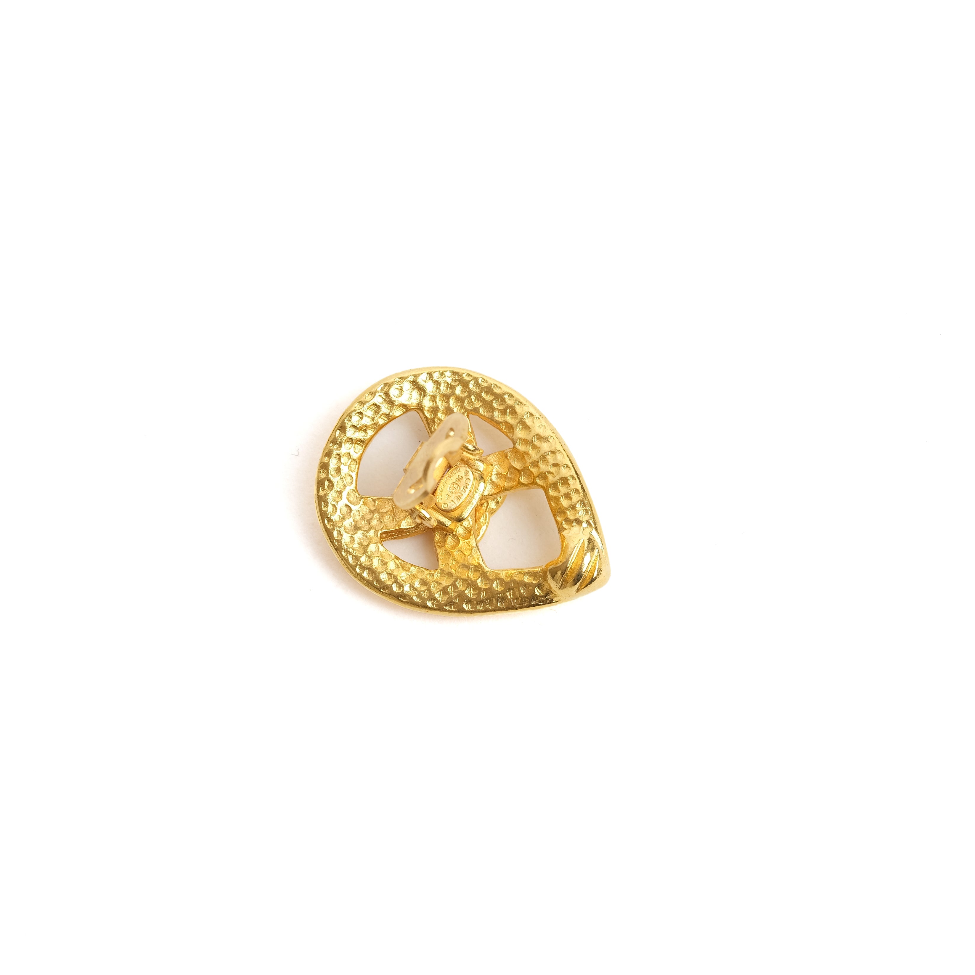 Vintage Chanel CC Teardrop Earrings
