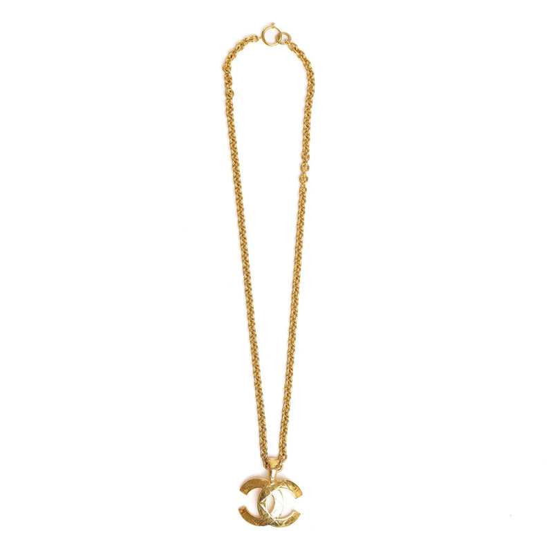 VINTAGE CHANEL CC COCO PENDANT NECKLACE - Beg Borrow Steal Studio
