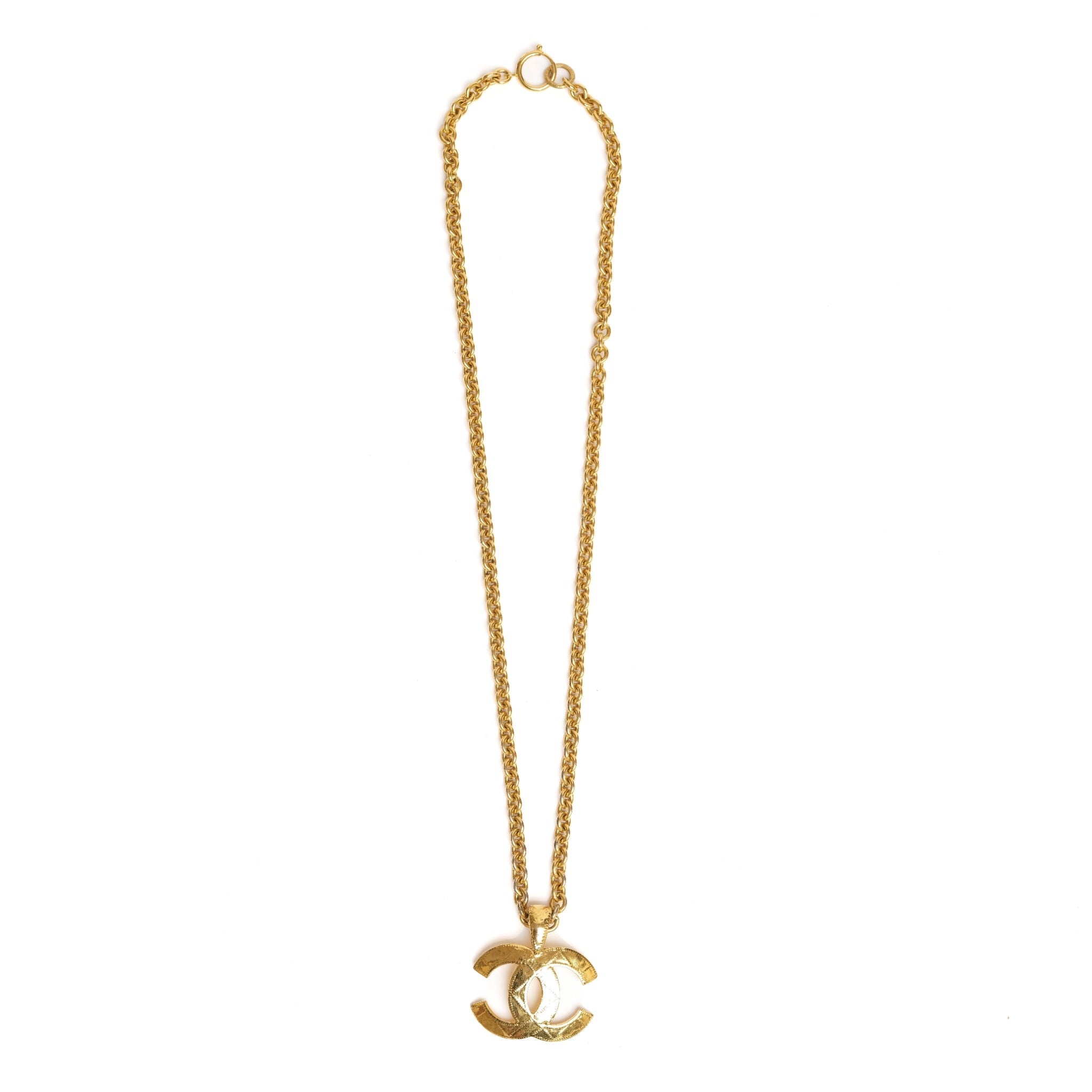 VINTAGE CHANEL CC COCO PENDANT NECKLACE - Beg Borrow Steal Studio