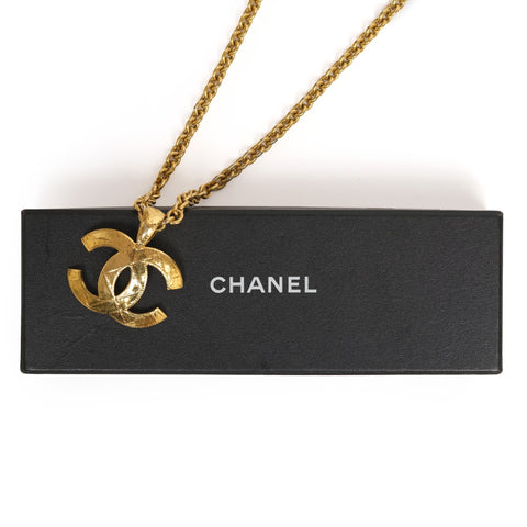 VINTAGE CHANEL CC COCO PENDANT NECKLACE - Beg Borrow Steal Studio