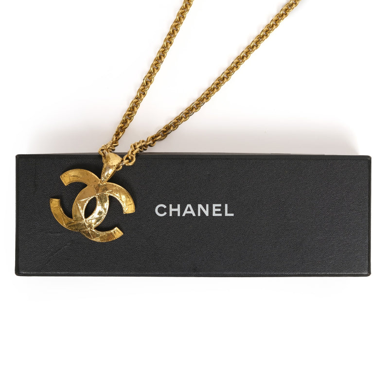 VINTAGE CHANEL CC COCO PENDANT NECKLACE - Beg Borrow Steal Studio