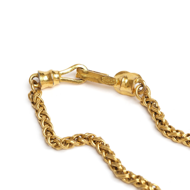 VINTAGE CHANEL 95A WAVY HOLLOW BALL PENDANT NECKLACE - Beg Borrow Steal Studio