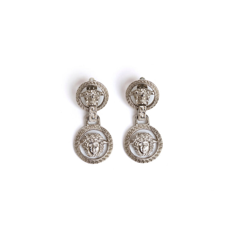 VINTAGE GIANNI VERSACE MEDUSA DANGLE EARRINGS - beg borrow steal studio