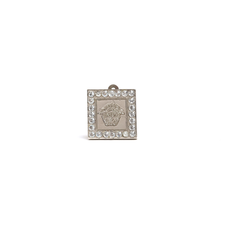 VINTAGE GIANNI VERSACE MEDUSA SQUARE STUD EARRINGS