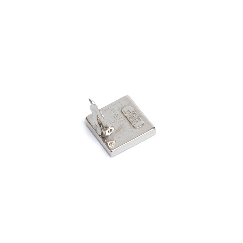 VINTAGE GIANNI VERSACE MEDUSA SQUARE STUD EARRINGS - beg borrow steal studio