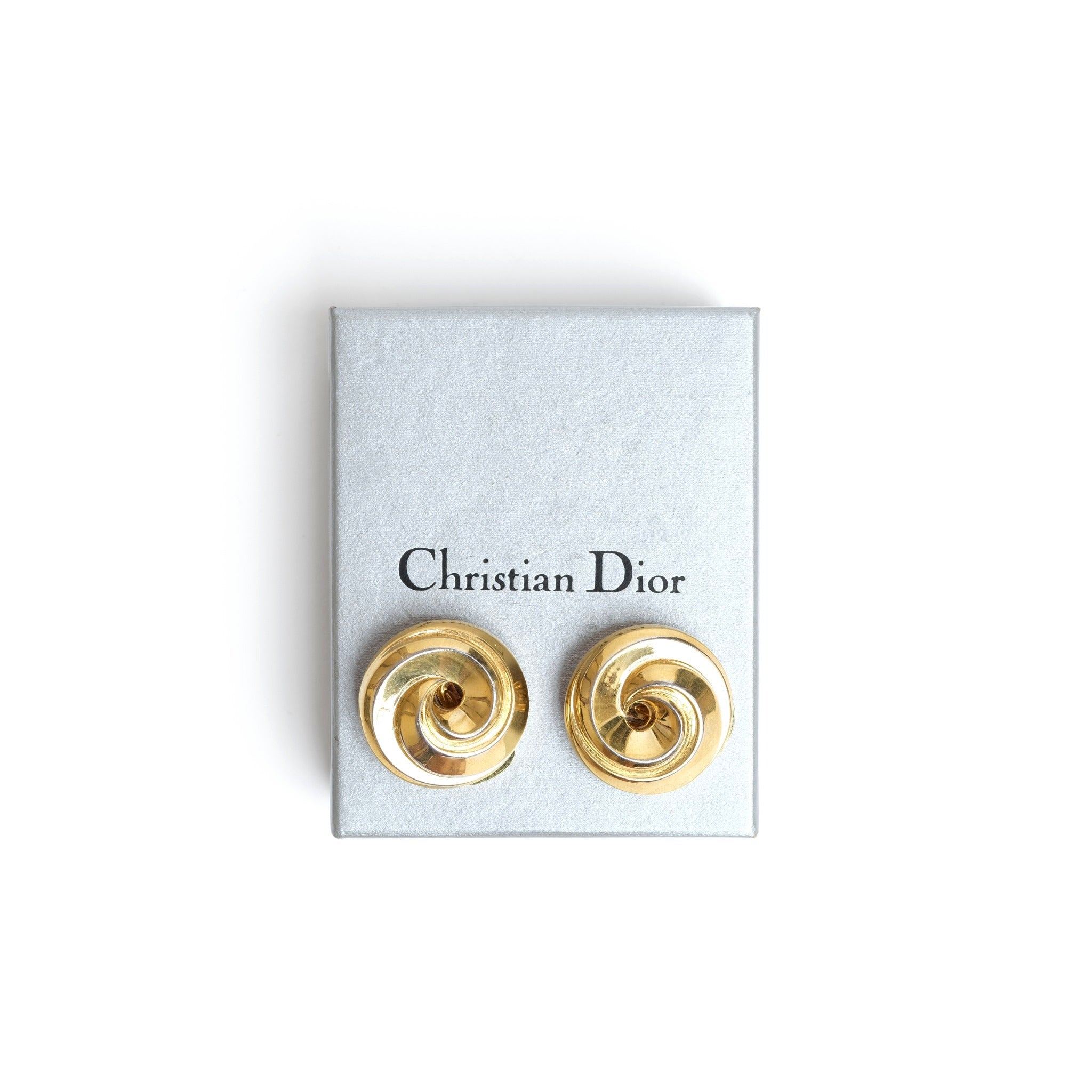 VINTAGE CHRISTIAN DIOR SWIRL EARRINGS - beg borrow steal studio