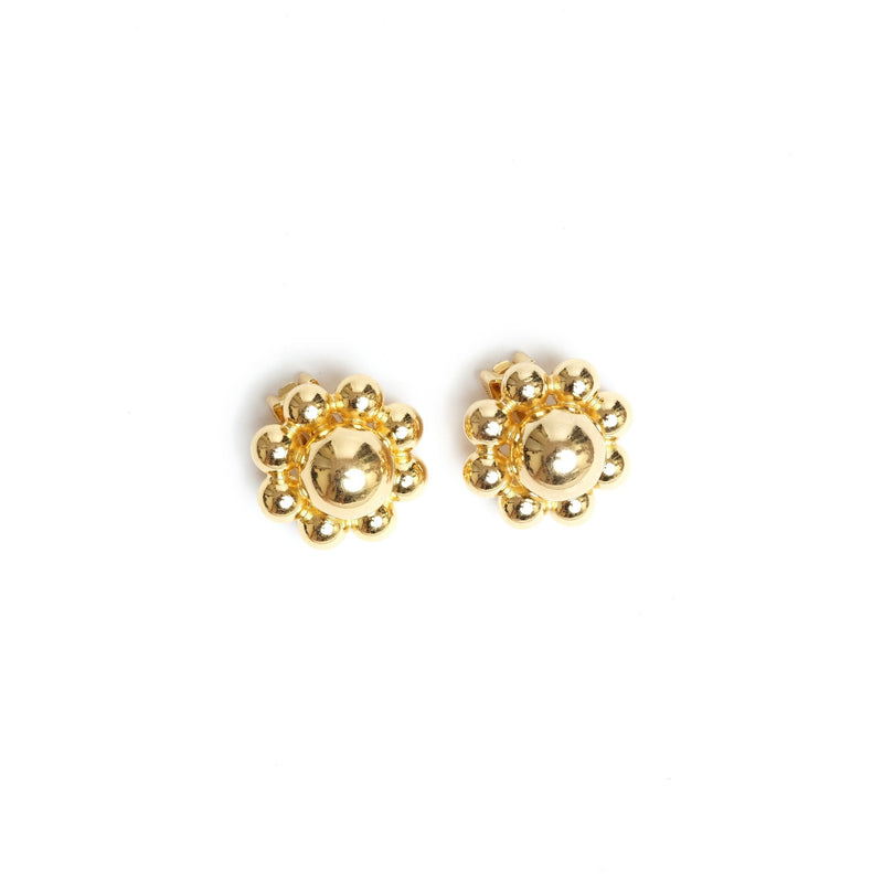 VINTAGE CHRISTIAN DIOR FLOWER EARRINGS - beg borrow steal studio