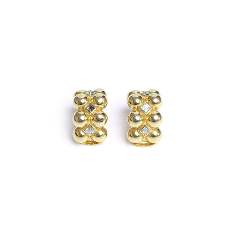 VINTAGE CHRISTIAN DIOR RHINESTONE EARRINGS