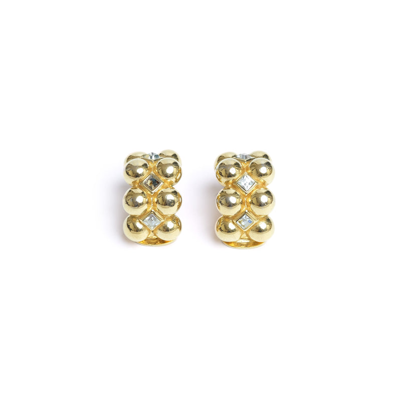 VINTAGE CHRISTIAN DIOR RHINESTONE EARRINGS - beg borrow steal studio