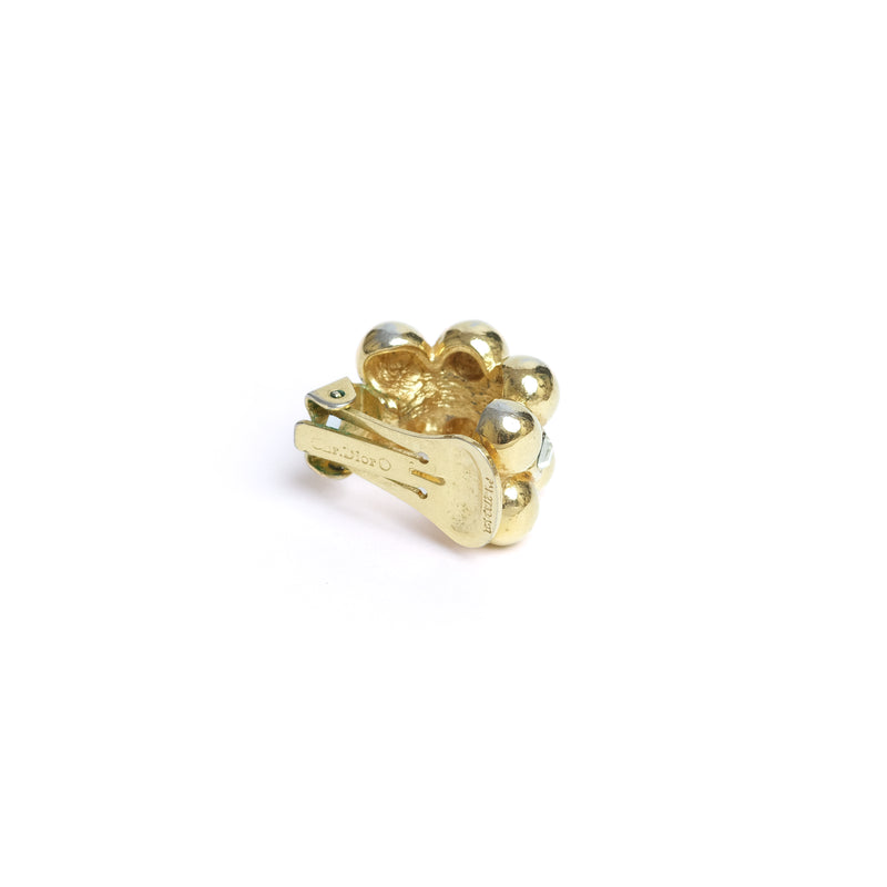 VINTAGE CHRISTIAN DIOR RHINESTONE EARRINGS - beg borrow steal studio