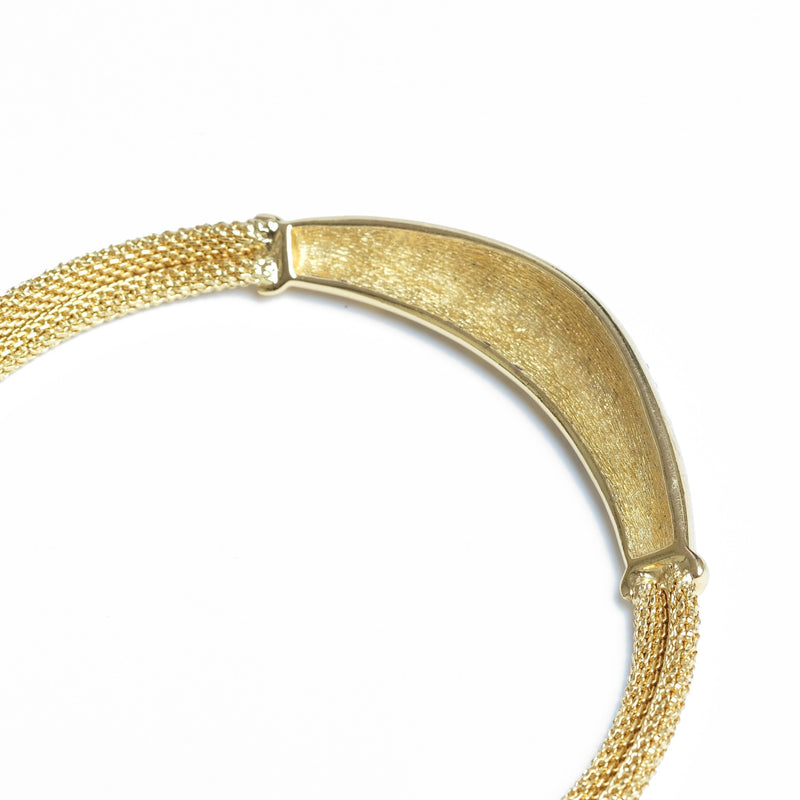Vintage Christian Dior Choker Gold Tone With Crystal Rhinestone - Beg Borrow Steal Studio
