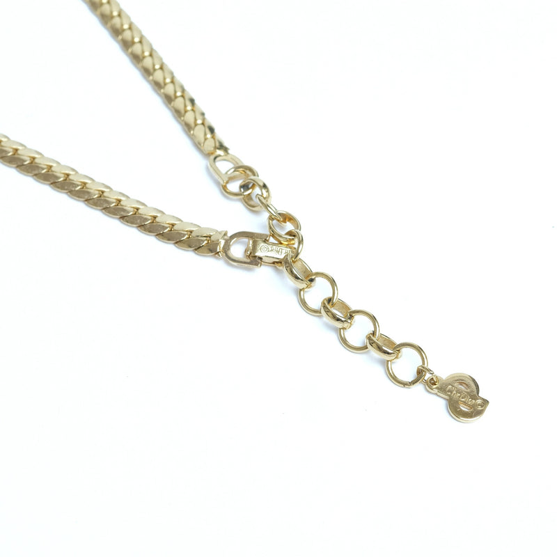 Vintage Christian Dior Rhinestone Chevron Collar Necklace - Beg Borrow Steal Studio