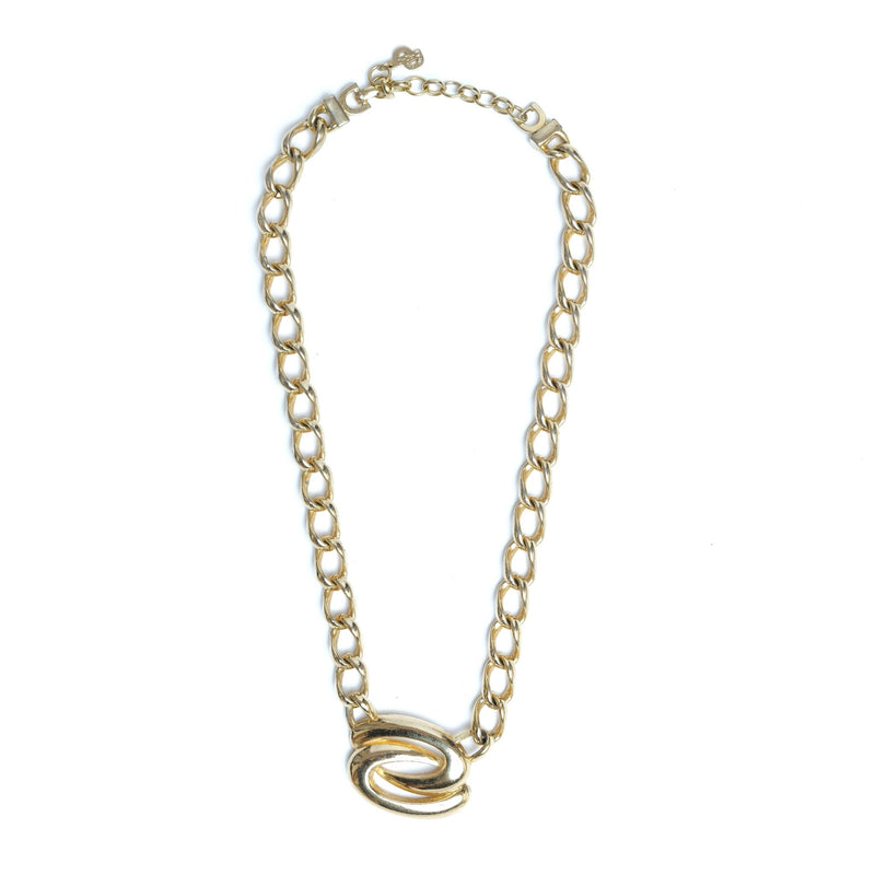 Vintage Christmas Dior Logo Necklace - Beg Borrow Steal Studio