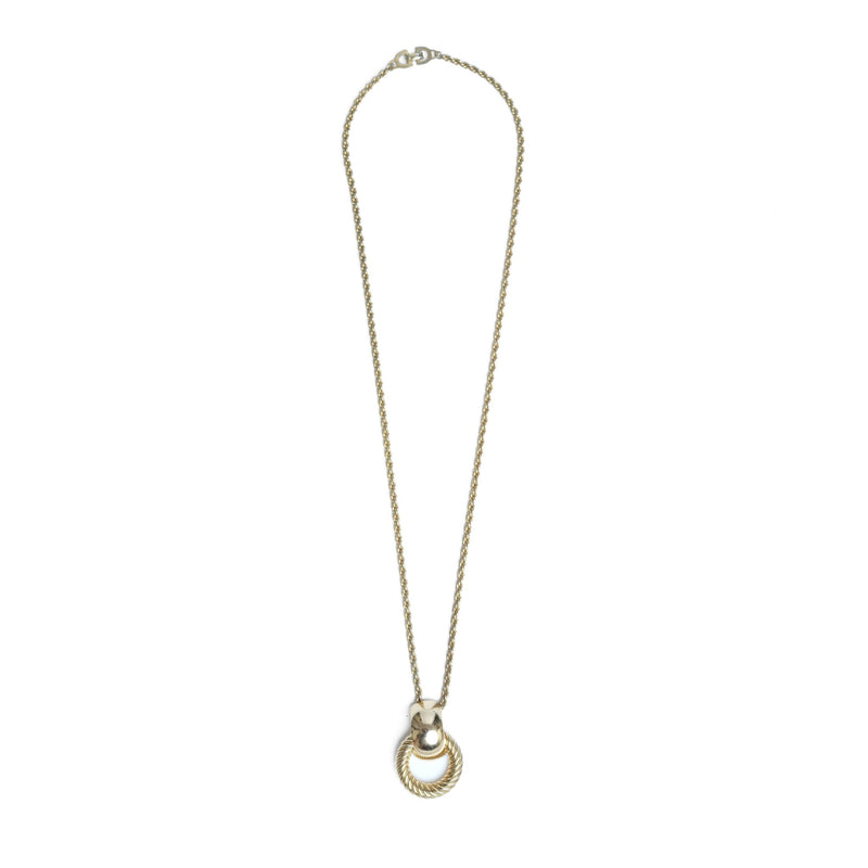 Vintage Christian Dior Interlocking Ring Logo Necklace - Beg Borrow Steal Studio