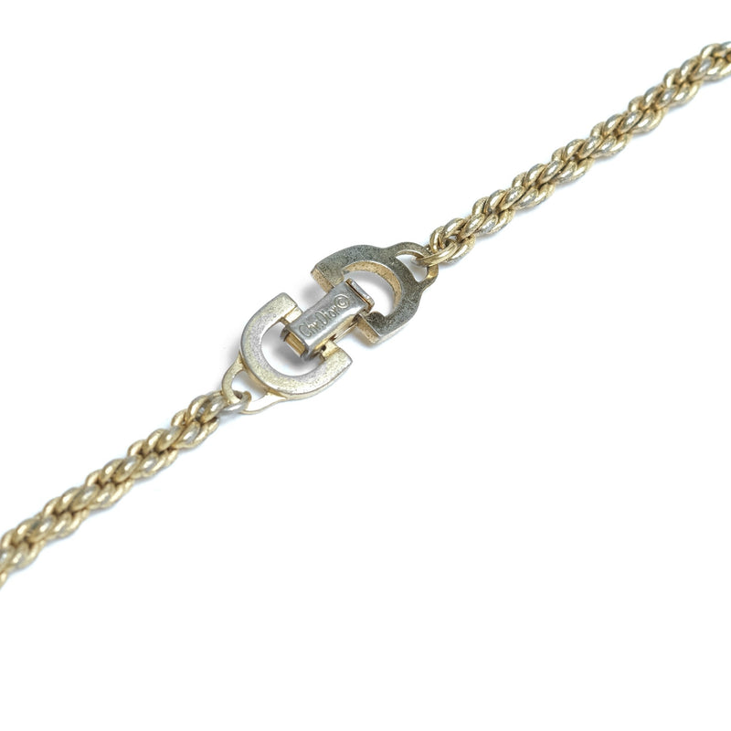 Vintage Christian Dior Interlocking Ring Logo Necklace - Beg Borrow Steal Studio