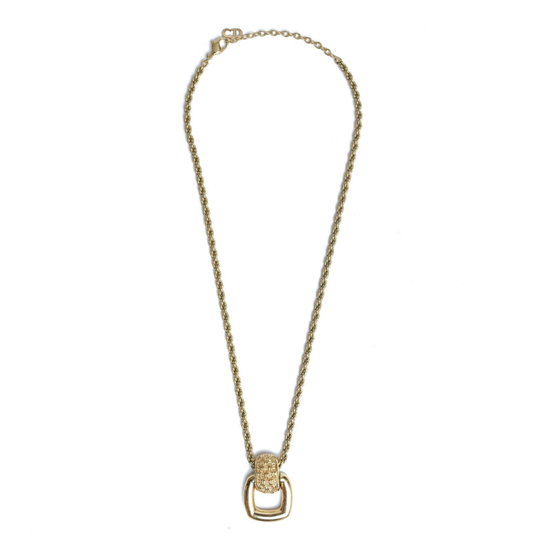 Vintage Christian Dior Buckle Pendent Necklace - Beg Borrow Steal Studio