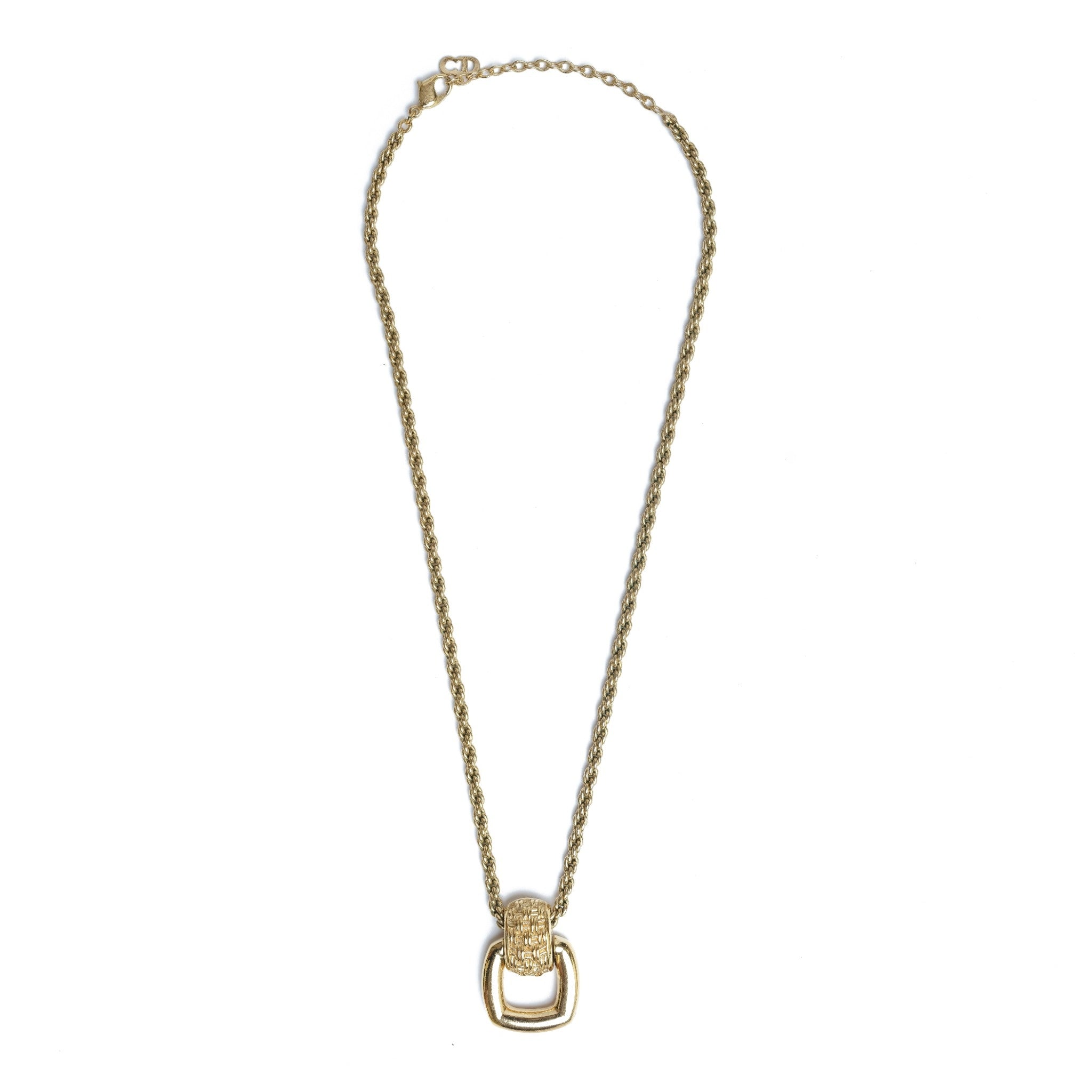 Vintage Christian Dior Buckle Pendent Necklace - Beg Borrow Steal Studio