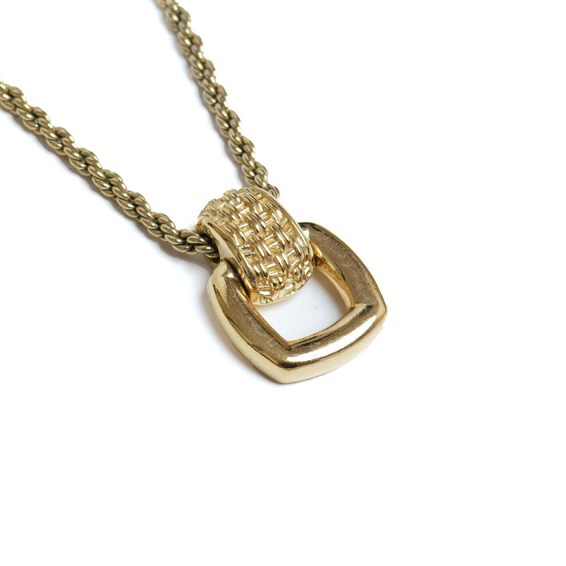 Vintage Christian Dior Buckle Pendent Necklace - Beg Borrow Steal Studio
