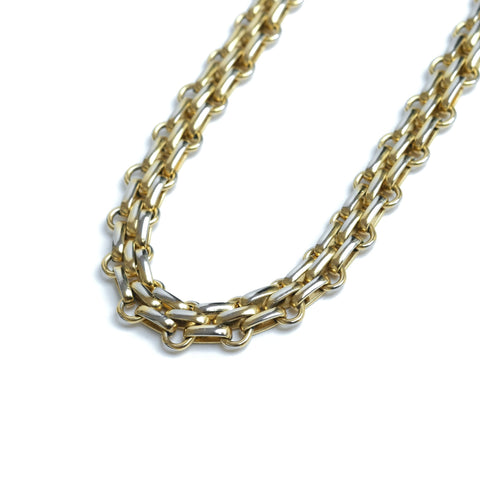 Vintage Christian Dior Chunky Textured Link Chain Necklace - Beg Borrow Steal Studio