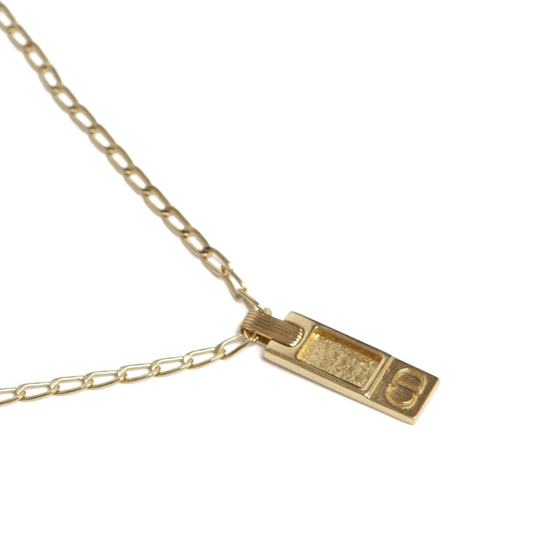 Vintage Christian Dior Plaque Pendent Necklace - Beg Borrow Steal Studio