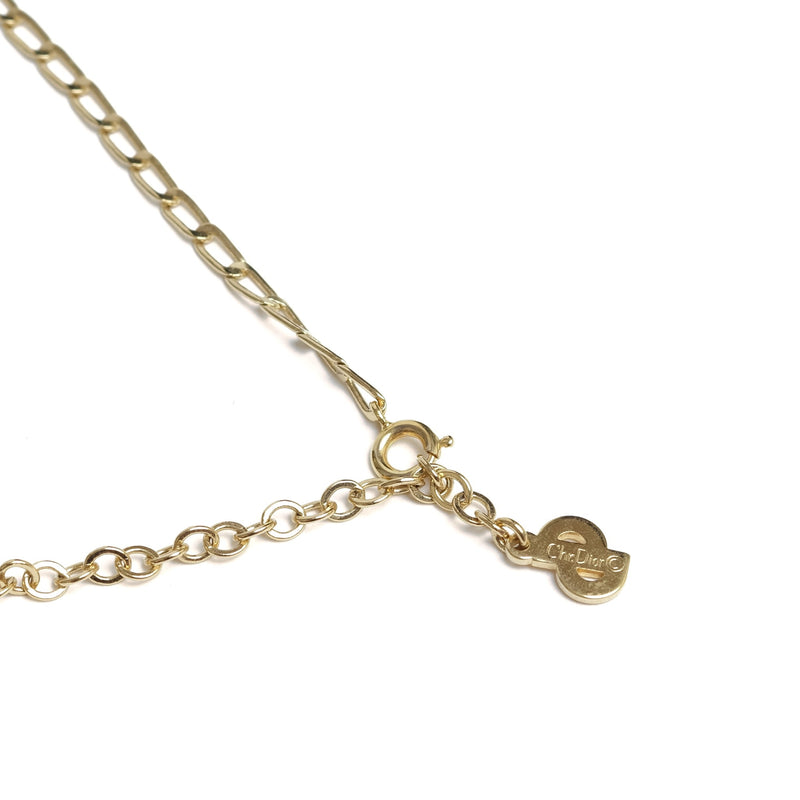 Vintage Christian Dior Plaque Pendent Necklace - Beg Borrow Steal Studio