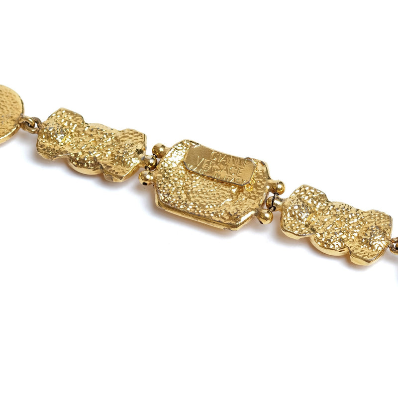 Vintage Gianni Versace Medusa Medallion Coin Bracelet - beg borrow steal studio