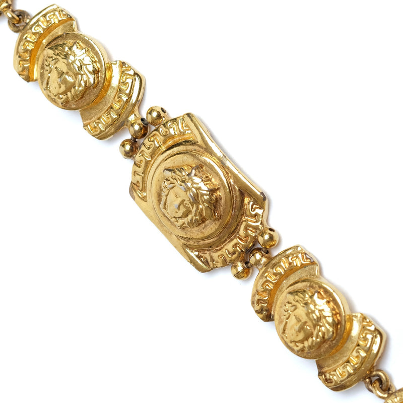 Vintage Gianni Versace Medusa Medallion Coin Bracelet - beg borrow steal studio