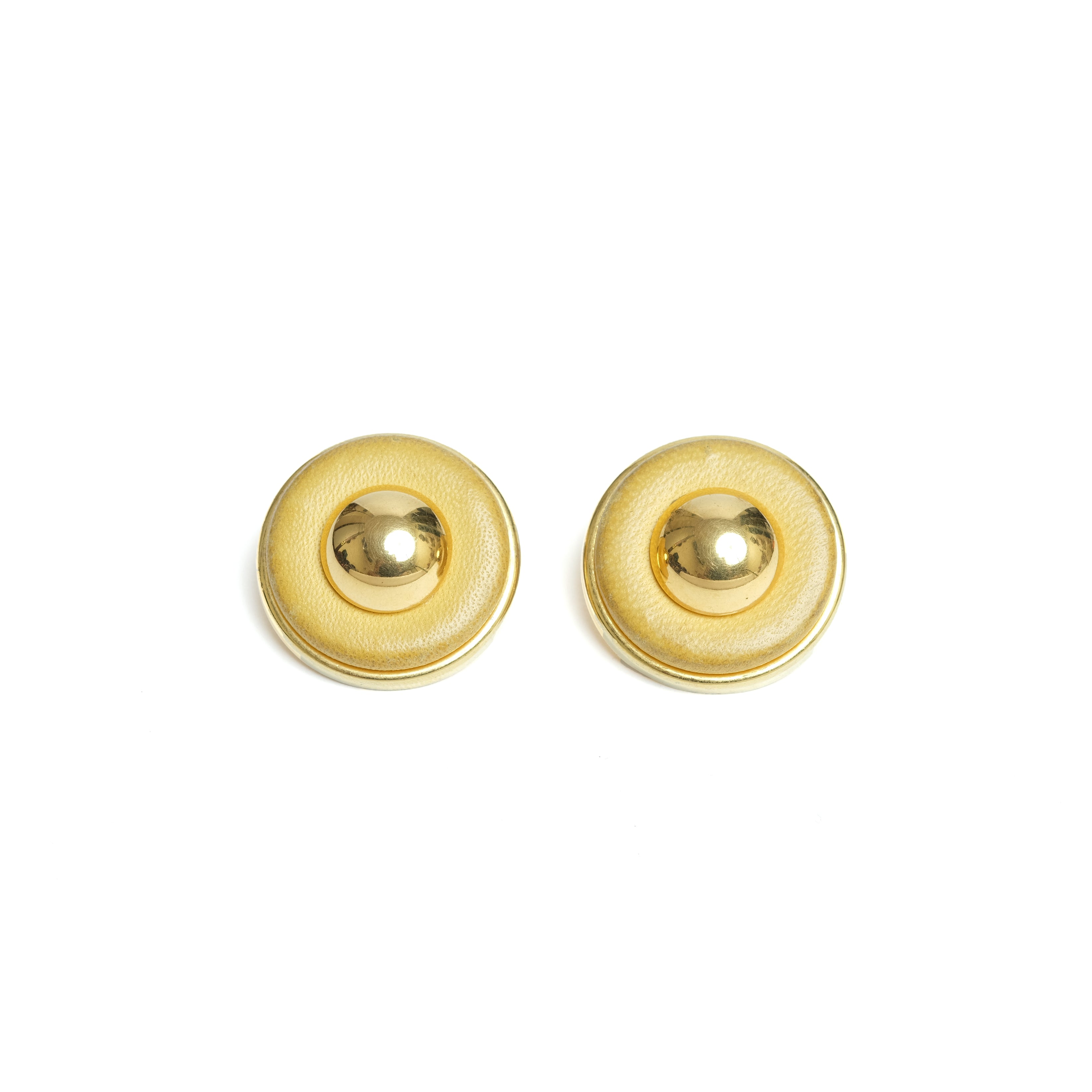 Vintage Hermes Leather Earrings - beg borrow steal studio