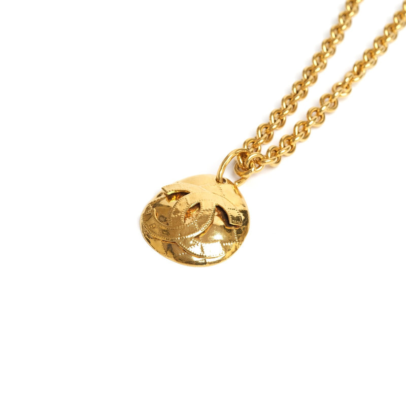 VINTAGE CHANEL GOLD CC MEDALLION CHAIN NECKLACE - Beg Borrow Steal Studio