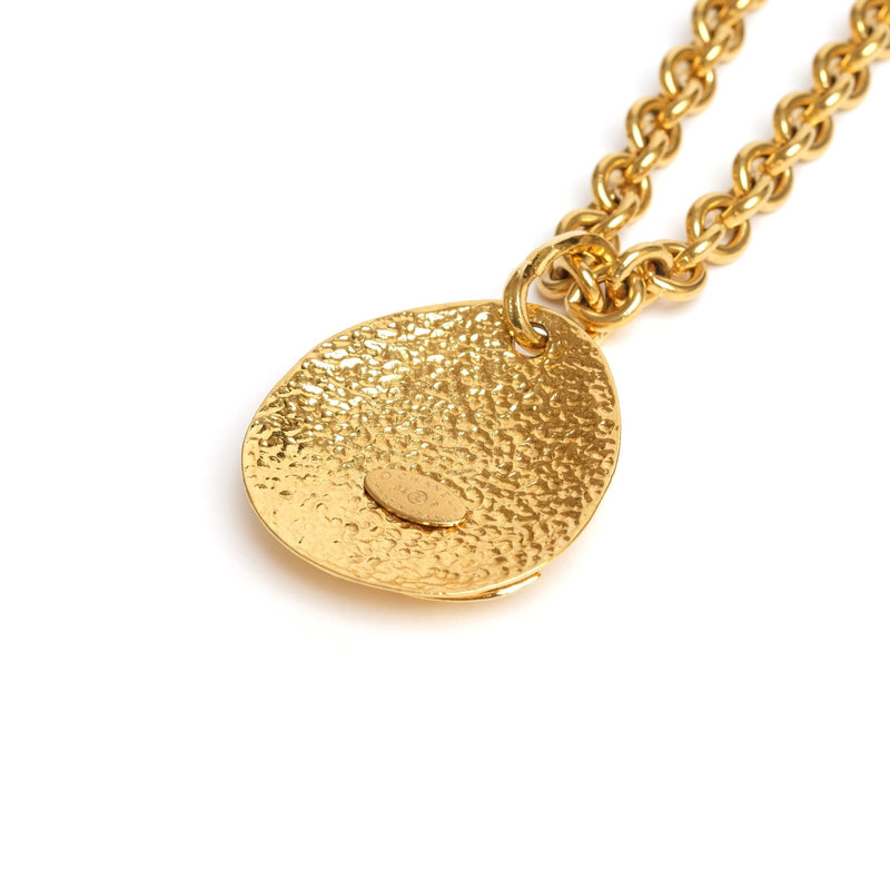 VINTAGE CHANEL GOLD CC MEDALLION CHAIN NECKLACE - Beg Borrow Steal Studio