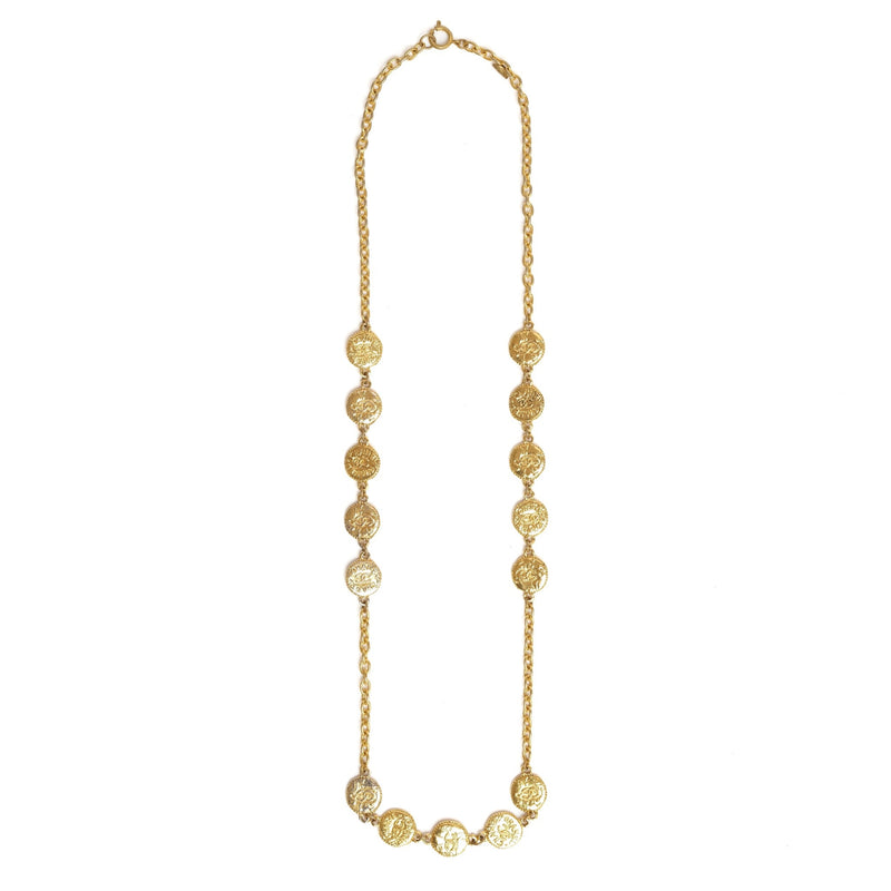 VINTAGE CHANEL COIN CHARM LONG NECKLACE - Beg Borrow Steal Studio