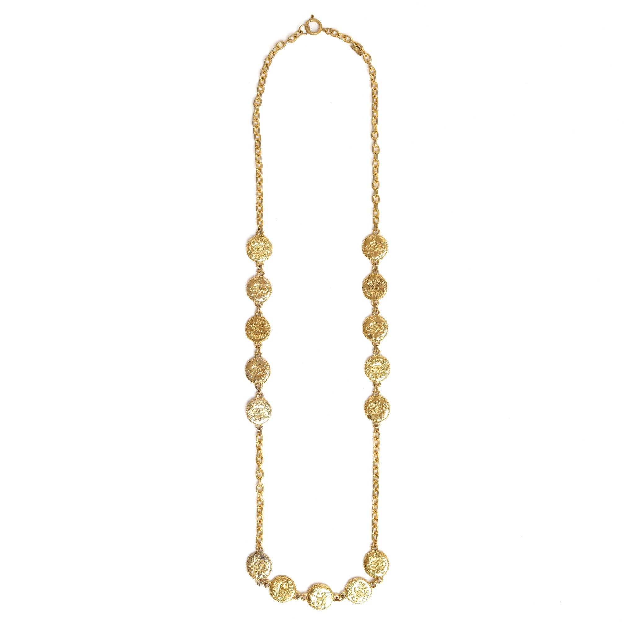 VINTAGE CHANEL COIN CHARM LONG NECKLACE - Beg Borrow Steal Studio