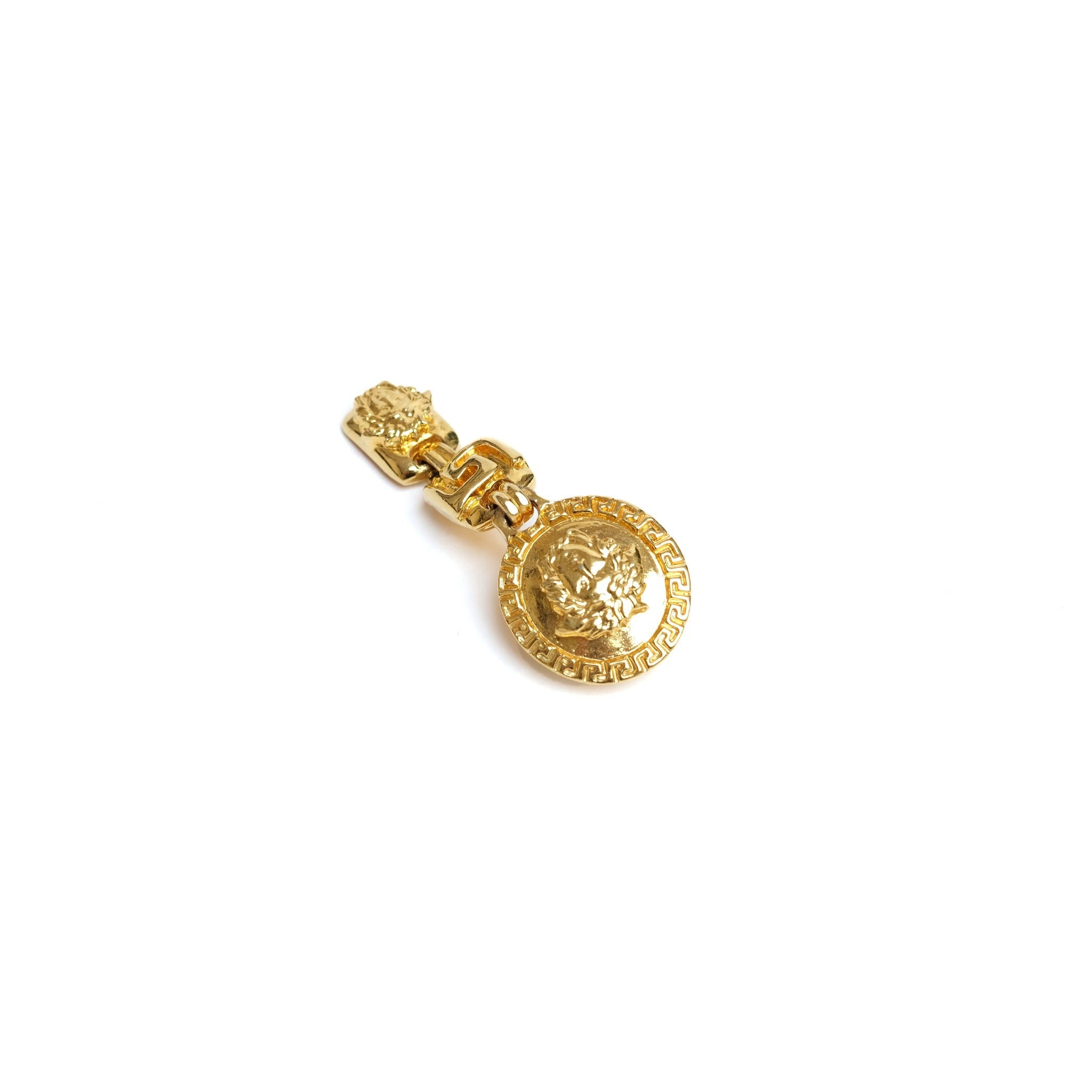 VINTAGE GIANNI VERSACE THREE-STRANDED MEDUSA DROP EARRINGS - beg borrow steal studio