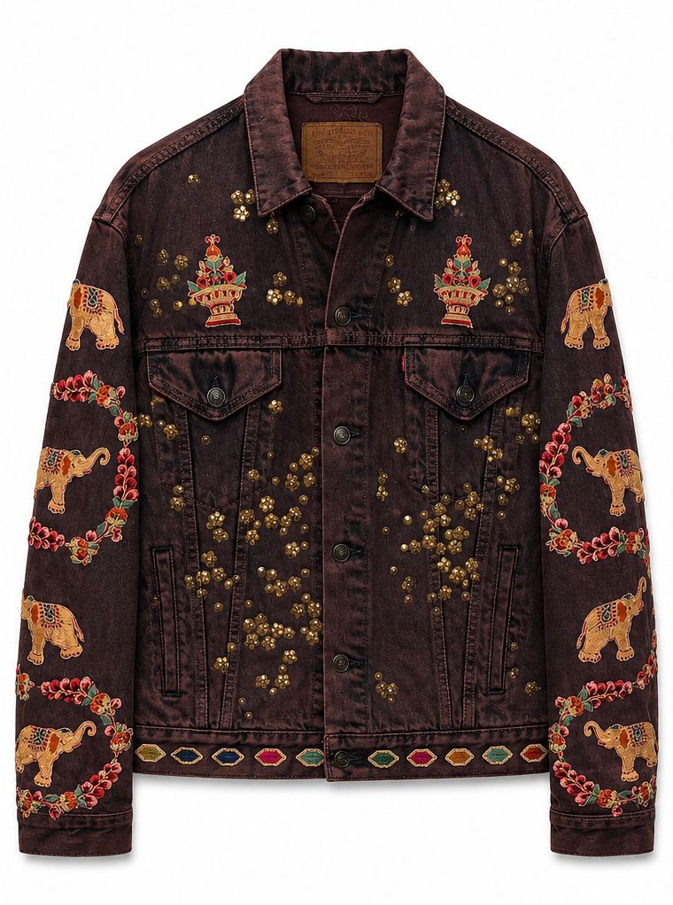 Vintage Levi's x Sabyasachi embroidery Upcycle Jacket