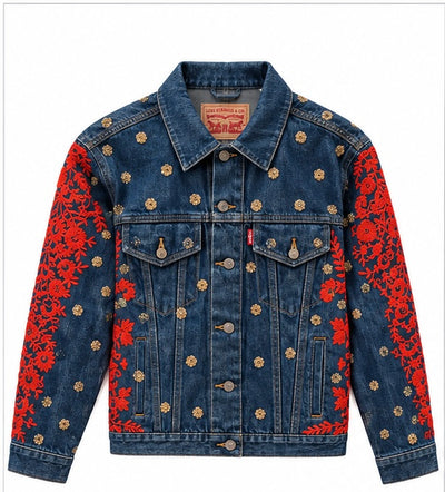 Vintage Upcycled Sabyasachi Jacket - Front View - BBS_DJK058