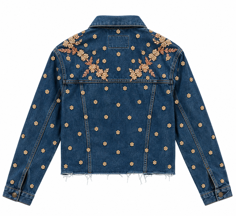 Vintage Upcycled Sabyasachi Jacket - Back View - BBS_DJK060