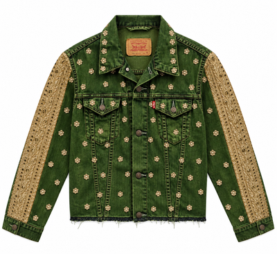 Vintage Upcycled Sabyasachi Jacket - Front View - BBS_DJK062