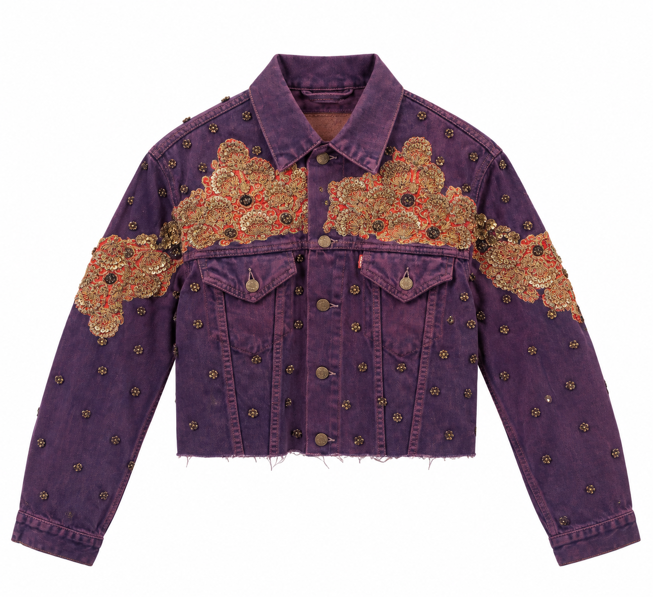 Vintage Upcycled Sabyasachi Jacket - Front View - BBS_DJK063