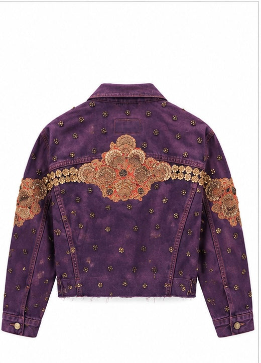 Vintage Upcycled Sabyasachi Jacket - Back View - BBS_DJK063