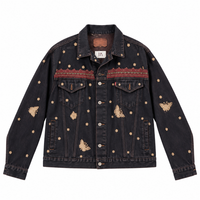 Vintage Upcycled Sabyasachi Jacket - Front View - BBS_DJK064
