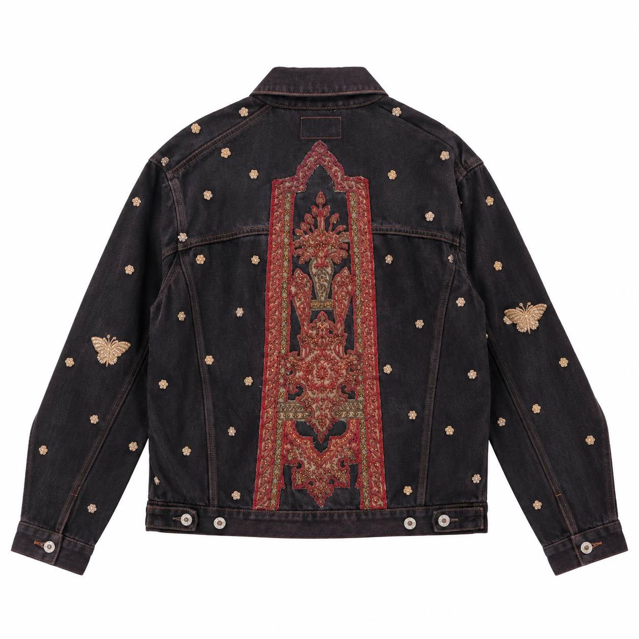 Vintage Upcycled Sabyasachi Jacket - Back View - BBS_DJK064