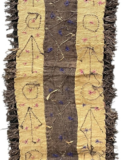 Vintage African Rafia Kuba, 1960's Made in Africa (woven) - BBS_T001 (Closeup Detail)