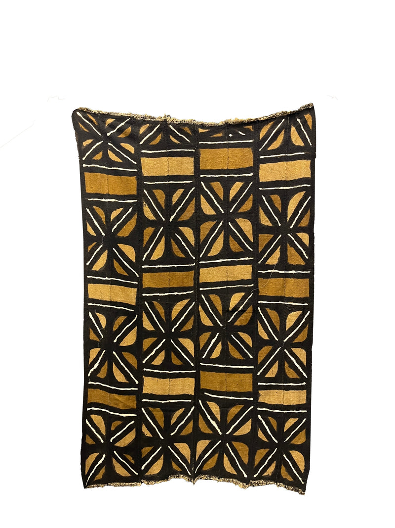 African Mud Cloth Handwoven and Dyed with Fermented Mud - BBS_T002 (1)