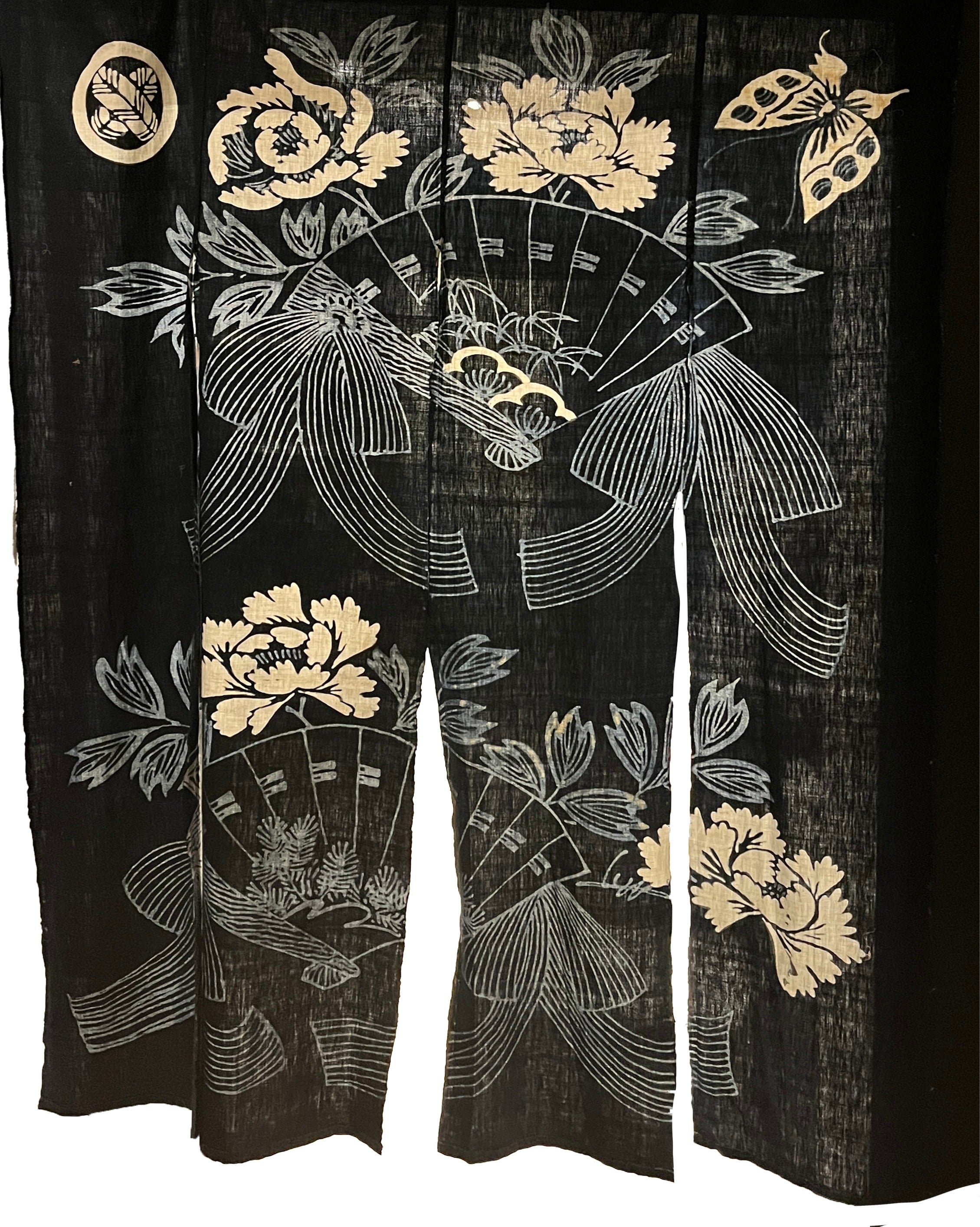 Vintage Japanese Shibori Cotton Door Way Curtains - BBS_T017 (2)
