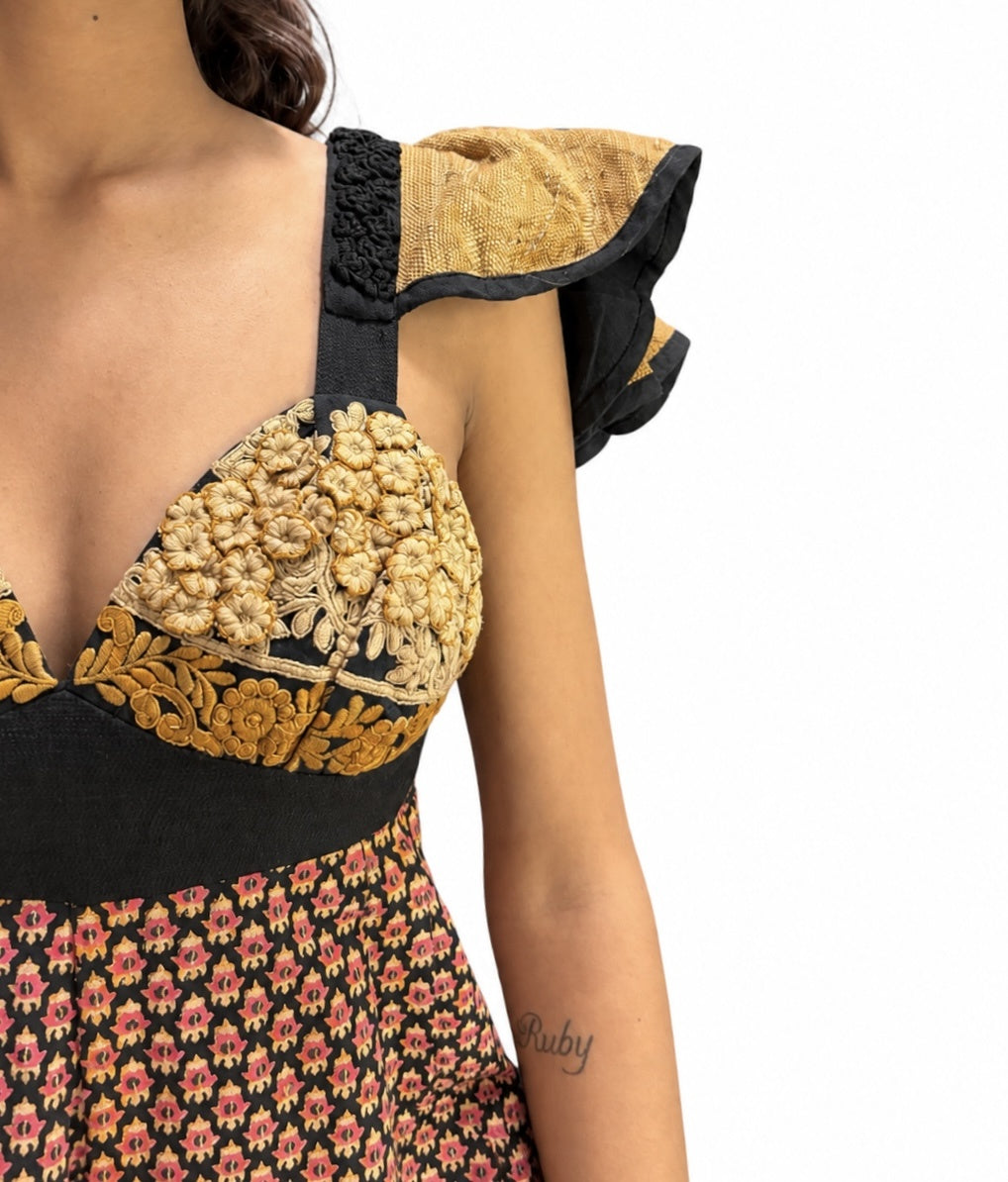 Vintage Sabyasachi Jumpsuit - Bodice Detail