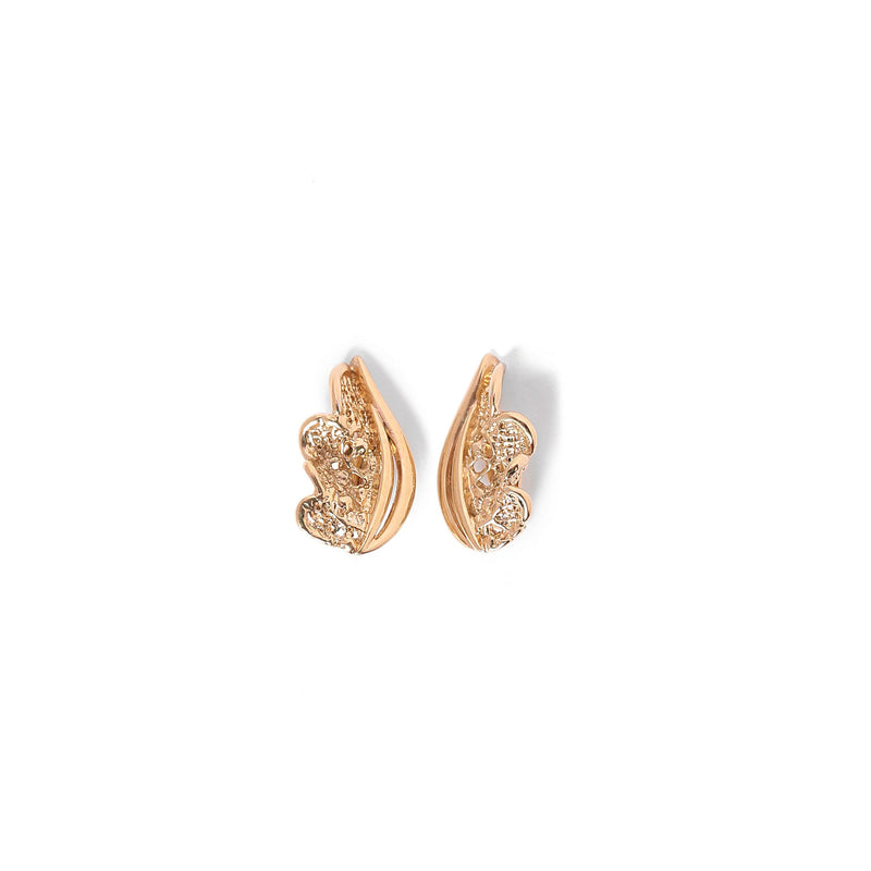 Vintage Half-Leaf Shaped Earrings - beg borrow steal studio