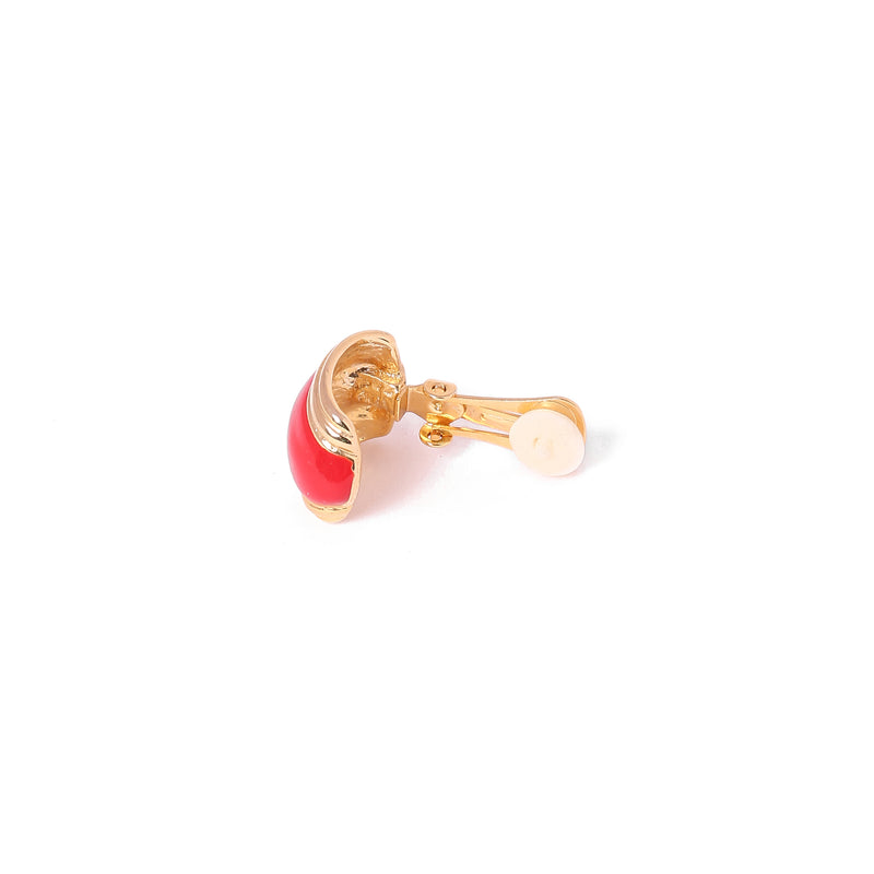 Vintage Red Enamel Earrings - beg borrow steal studio