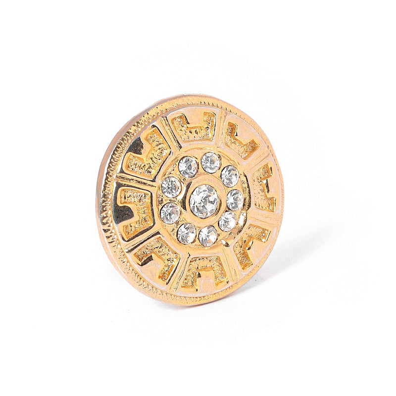 Vintage Round Rhinestone Earrings - beg borrow steal studio