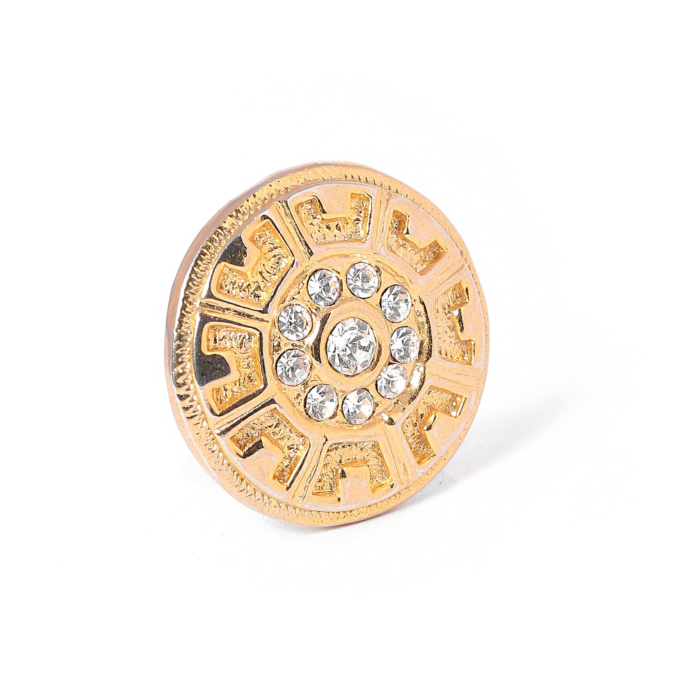 Vintage Round Rhinestone Earrings - beg borrow steal studio