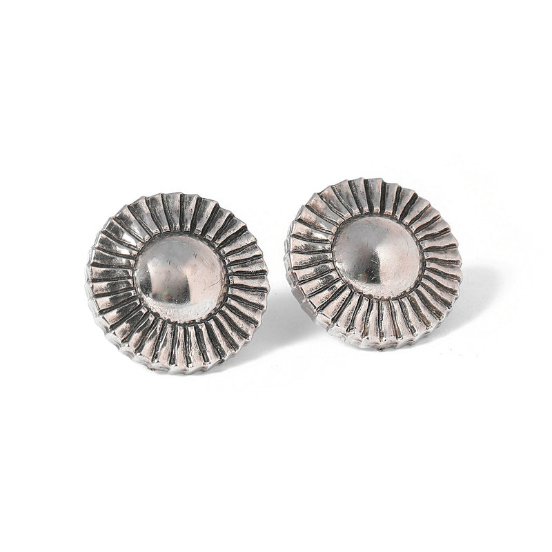 Vintage Silver Sheild Earrings - beg borrow steal studio